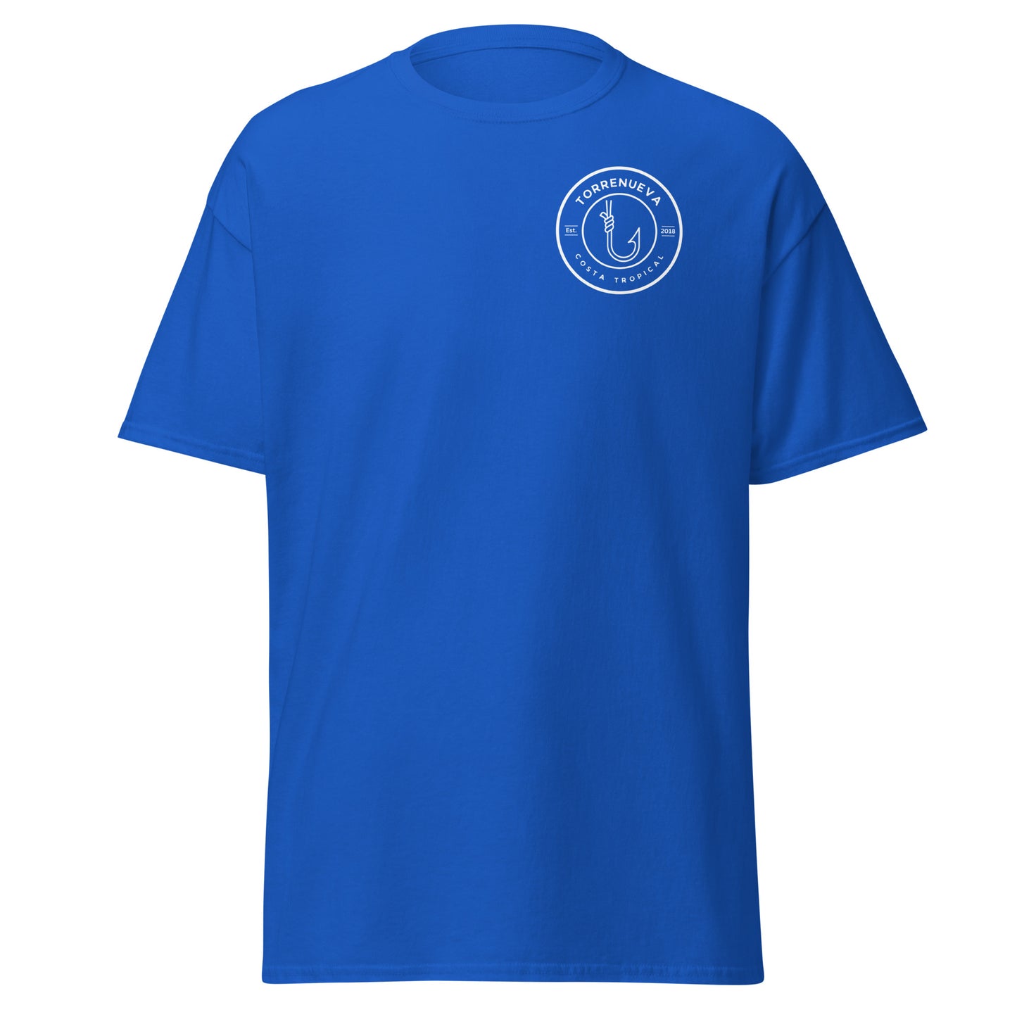 Torrenueva Costa, Est. 2018, Fish Hook Crest & Back || Klassisches T-Shirt