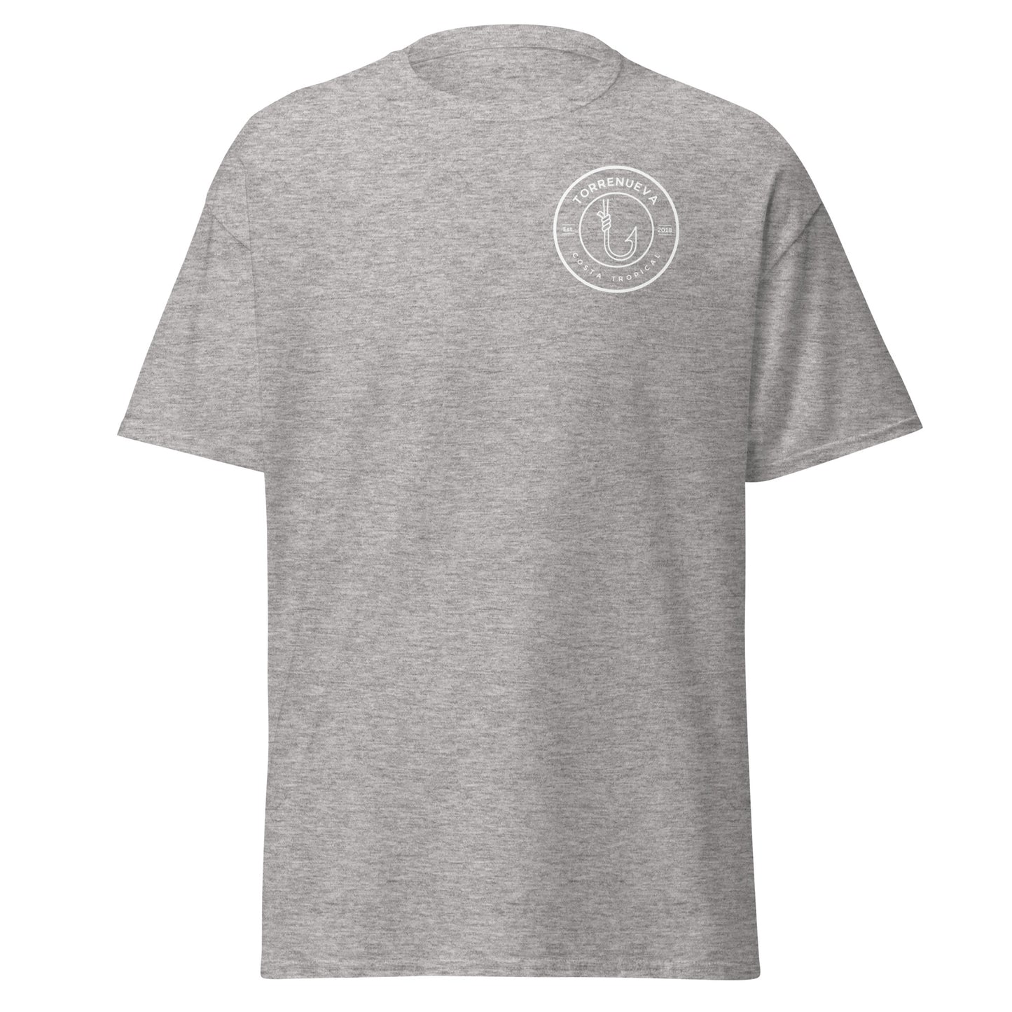 Torrenueva Costa, Est. 2018, Fish Hook Crest & Back || Klassisches T-Shirt
