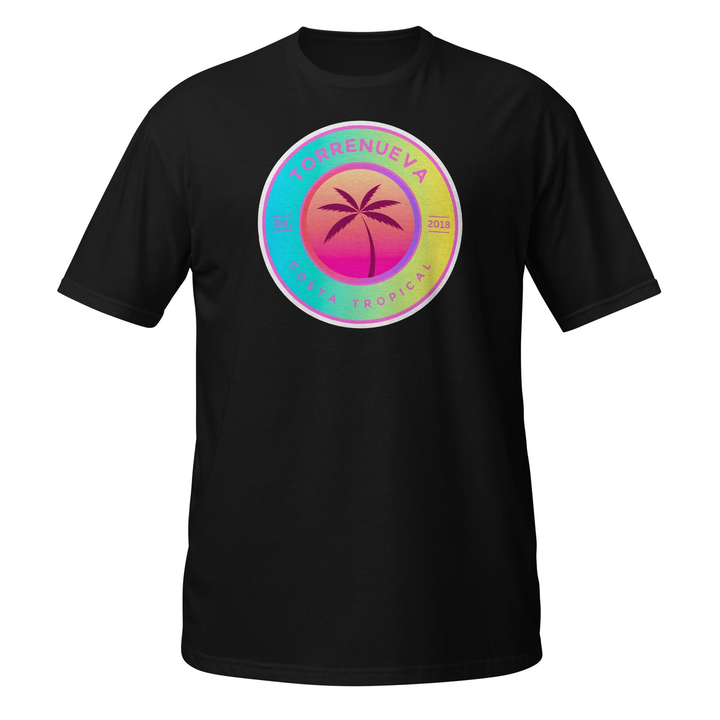 Torrenueva Costa Est 2018, Palmblau Gelb || Weiches T-Shirt