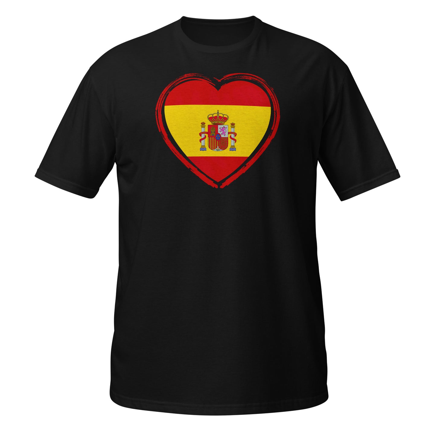 Spanisches Flaggenherz || Weiches T-Shirt