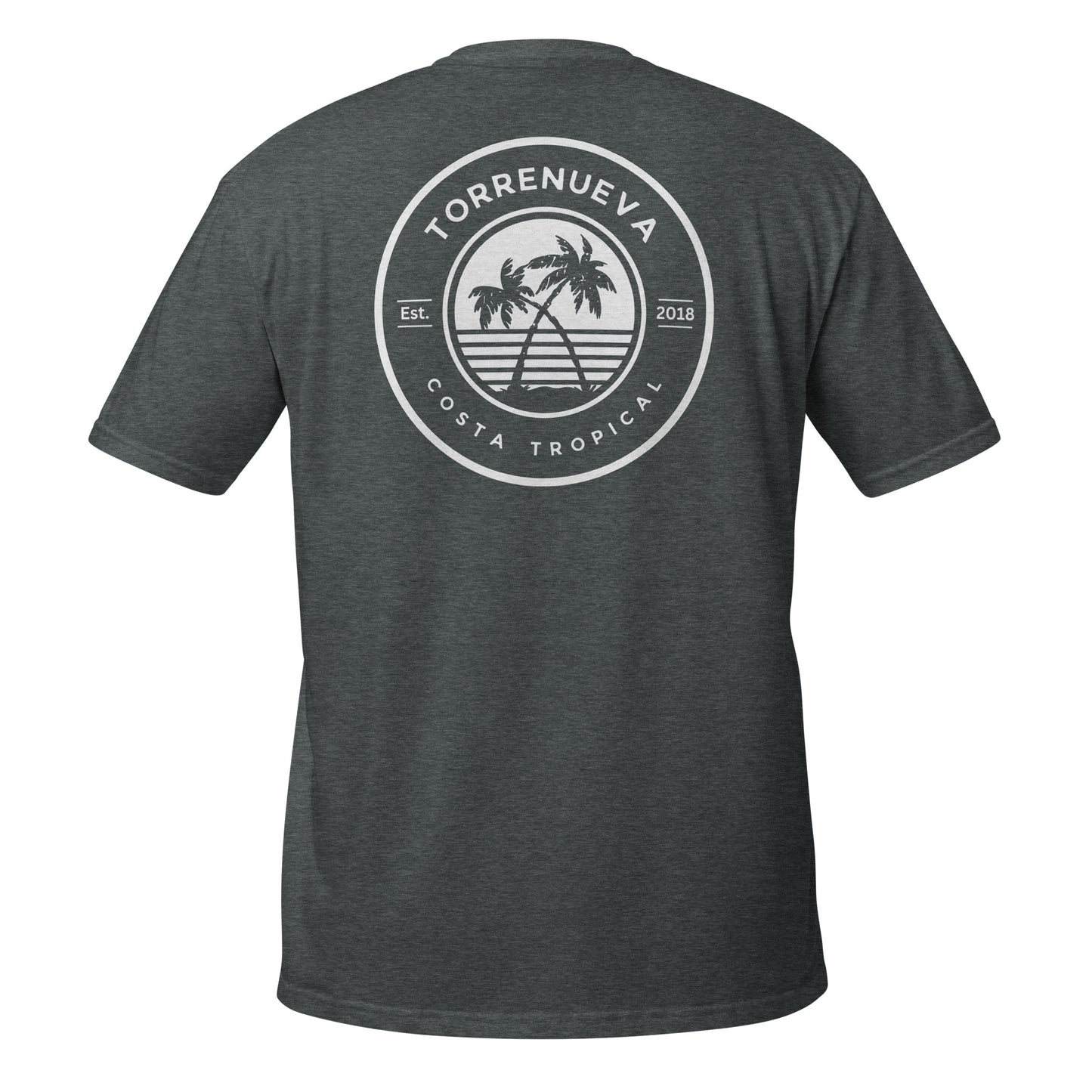 Torrenueva Costa Est 2018, 2 Palmen, Wappen und Rückseite || Soft-Style T-Shirt