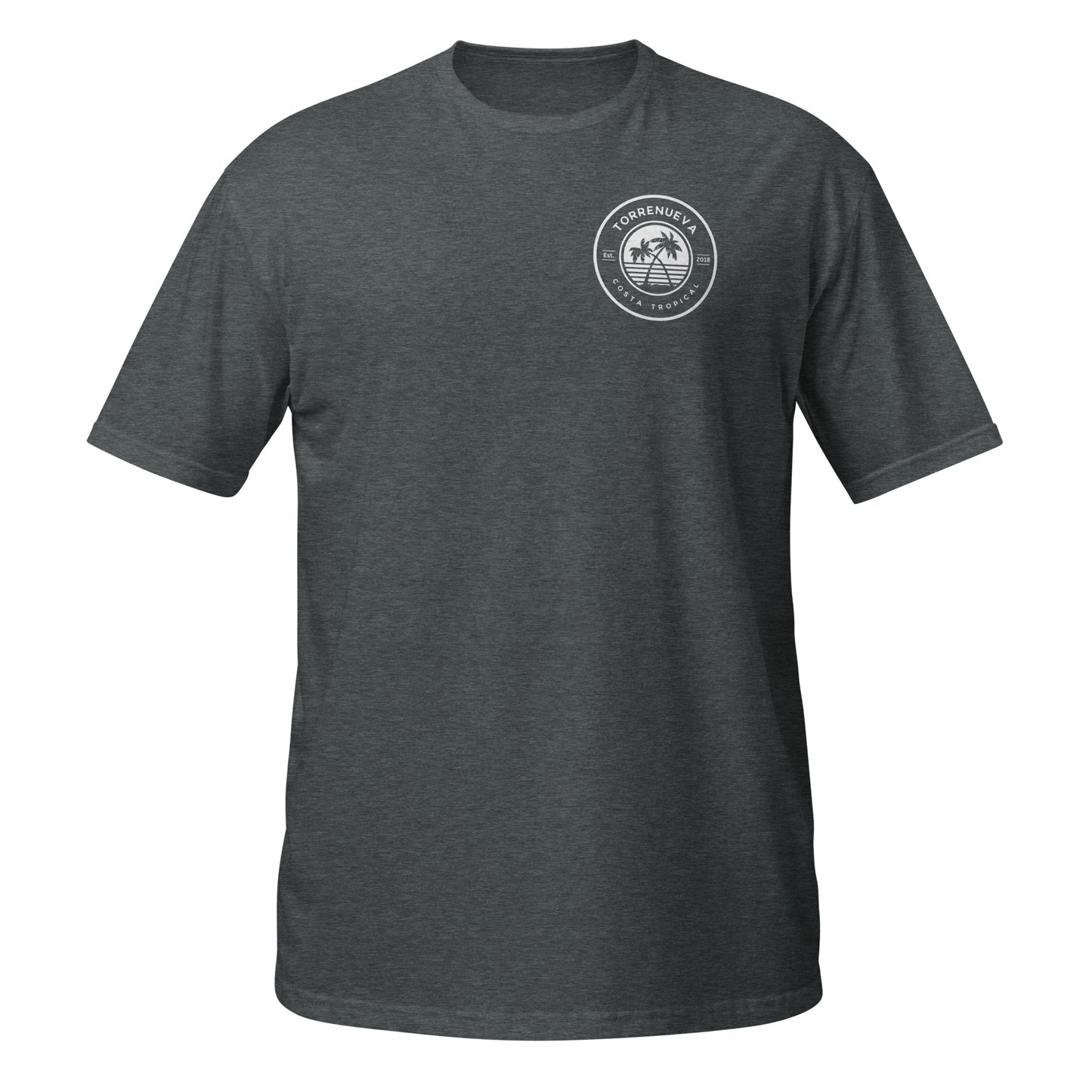 Torrenueva Costa Est 2018, 2 Palmen, Wappen und Rückseite || Soft-Style T-Shirt