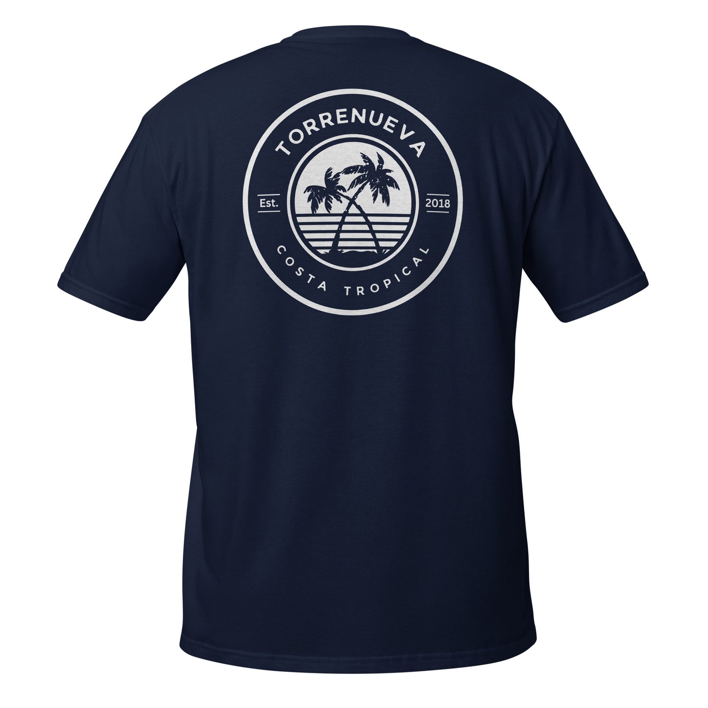 Torrenueva Costa Est 2018, 2 Palmen, Wappen und Rückseite || Soft-Style T-Shirt
