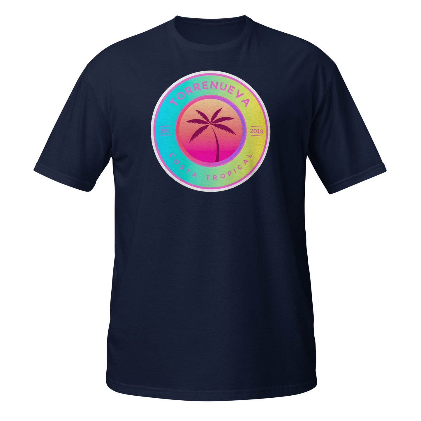 Torrenueva Costa Est 2018, Palmblau Gelb || Weiches T-Shirt
