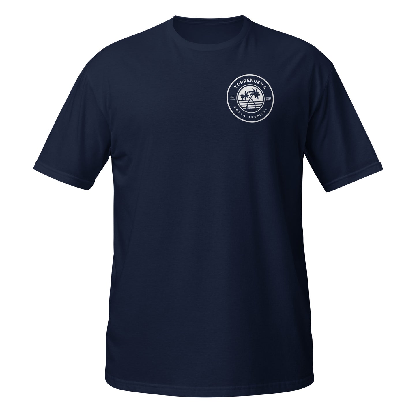 Torrenueva Costa Est 2018, 2 Palmen, Wappen und Rückseite || Soft-Style T-Shirt