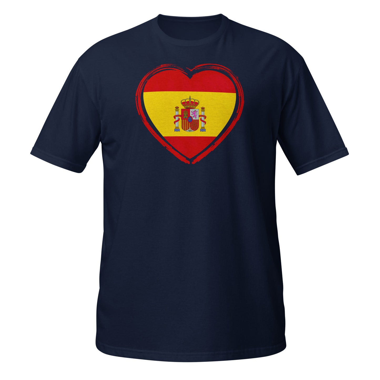 Spanisches Flaggenherz || Weiches T-Shirt