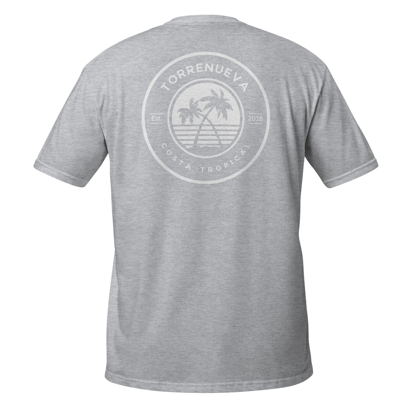 Torrenueva Costa Est 2018, 2 Palmen, Wappen und Rückseite || Soft-Style T-Shirt