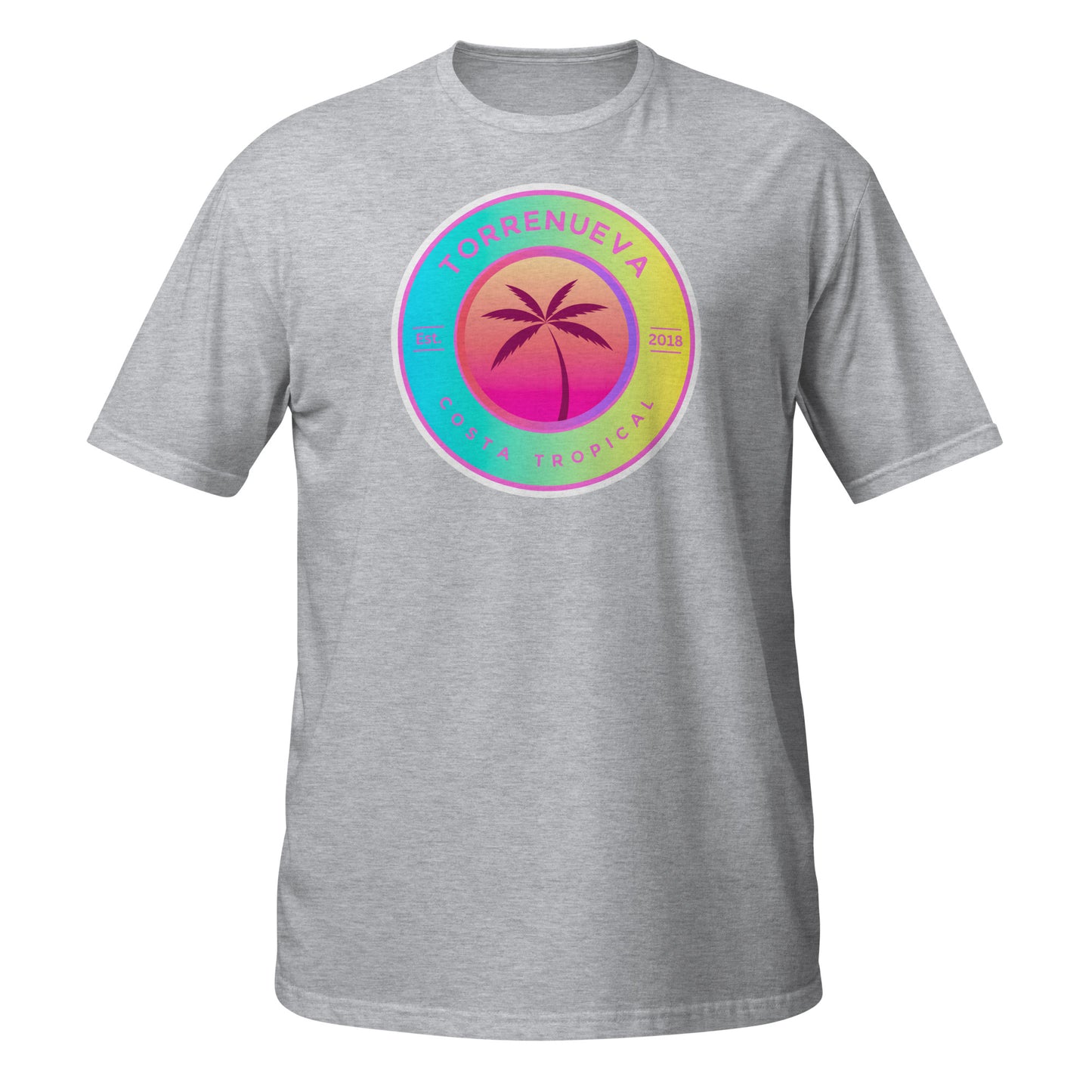 Torrenueva Costa Est 2018, Palmblau Gelb || Weiches T-Shirt