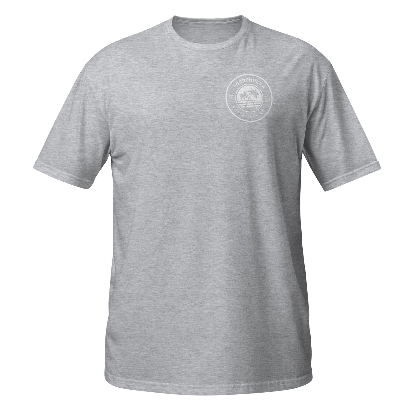 Torrenueva Costa Est 2018, 2 Palmen, Wappen und Rückseite || Soft-Style T-Shirt