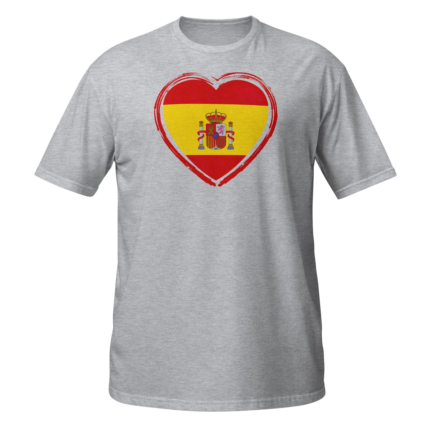 Spanisches Flaggenherz || Weiches T-Shirt
