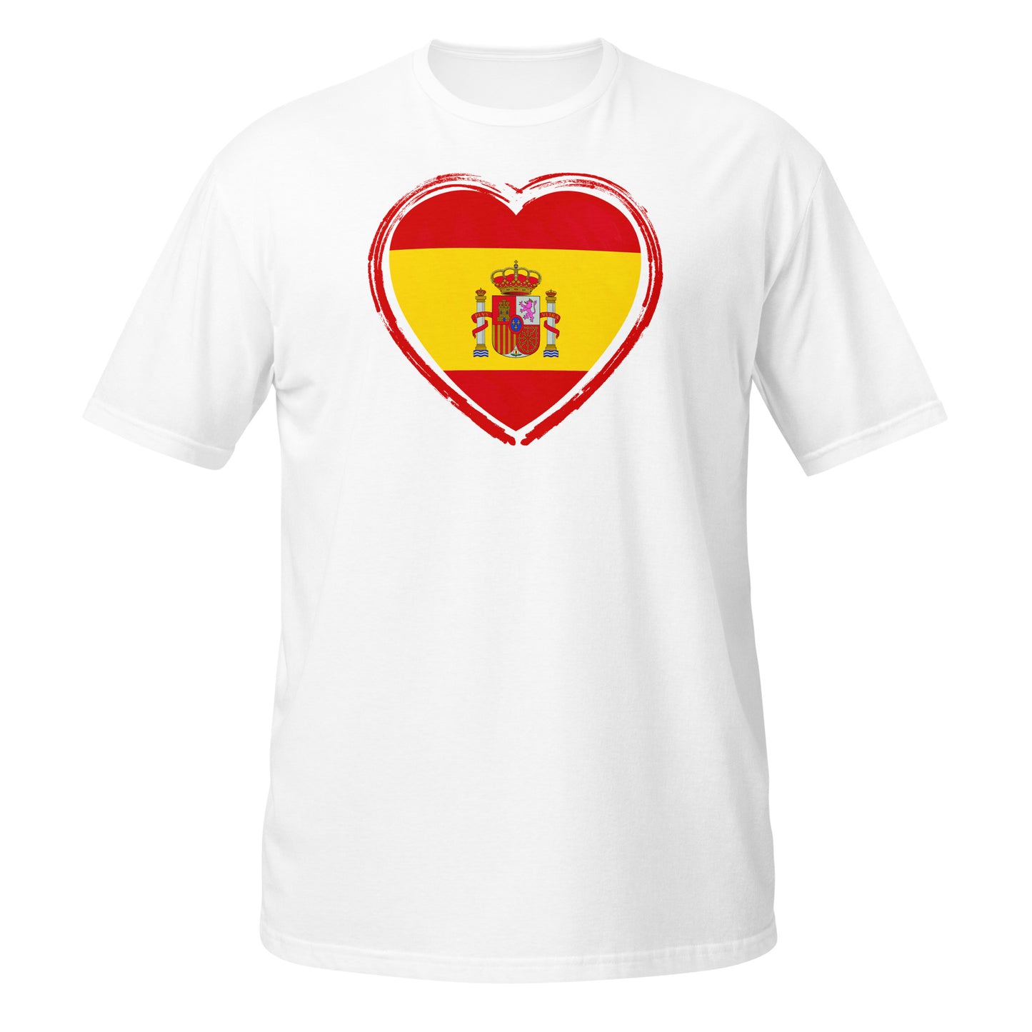 Spanisches Flaggenherz || Weiches T-Shirt