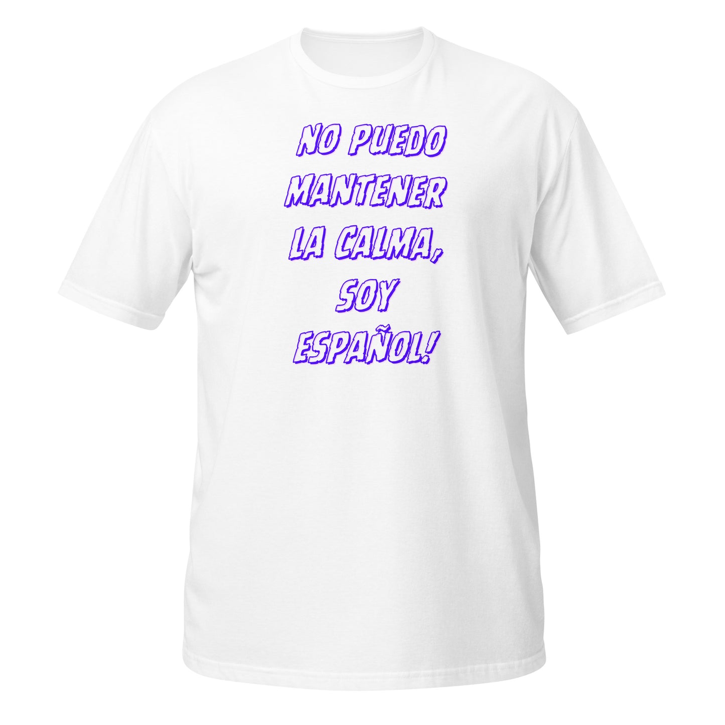 No Puedo Mantener la Calma, Soy Español Blue || Weiches T-Shirt