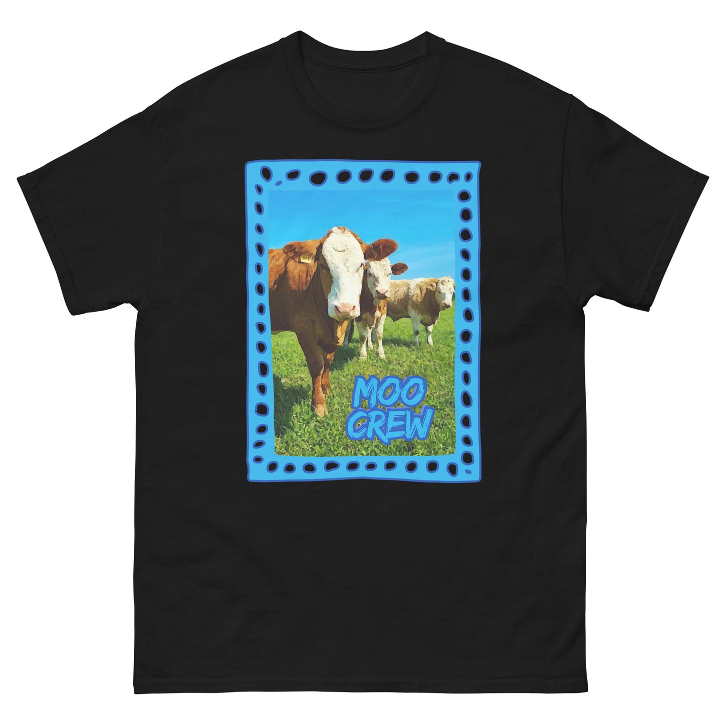 MOO CREW Blau || Klassisches Unisex-T-Shirt