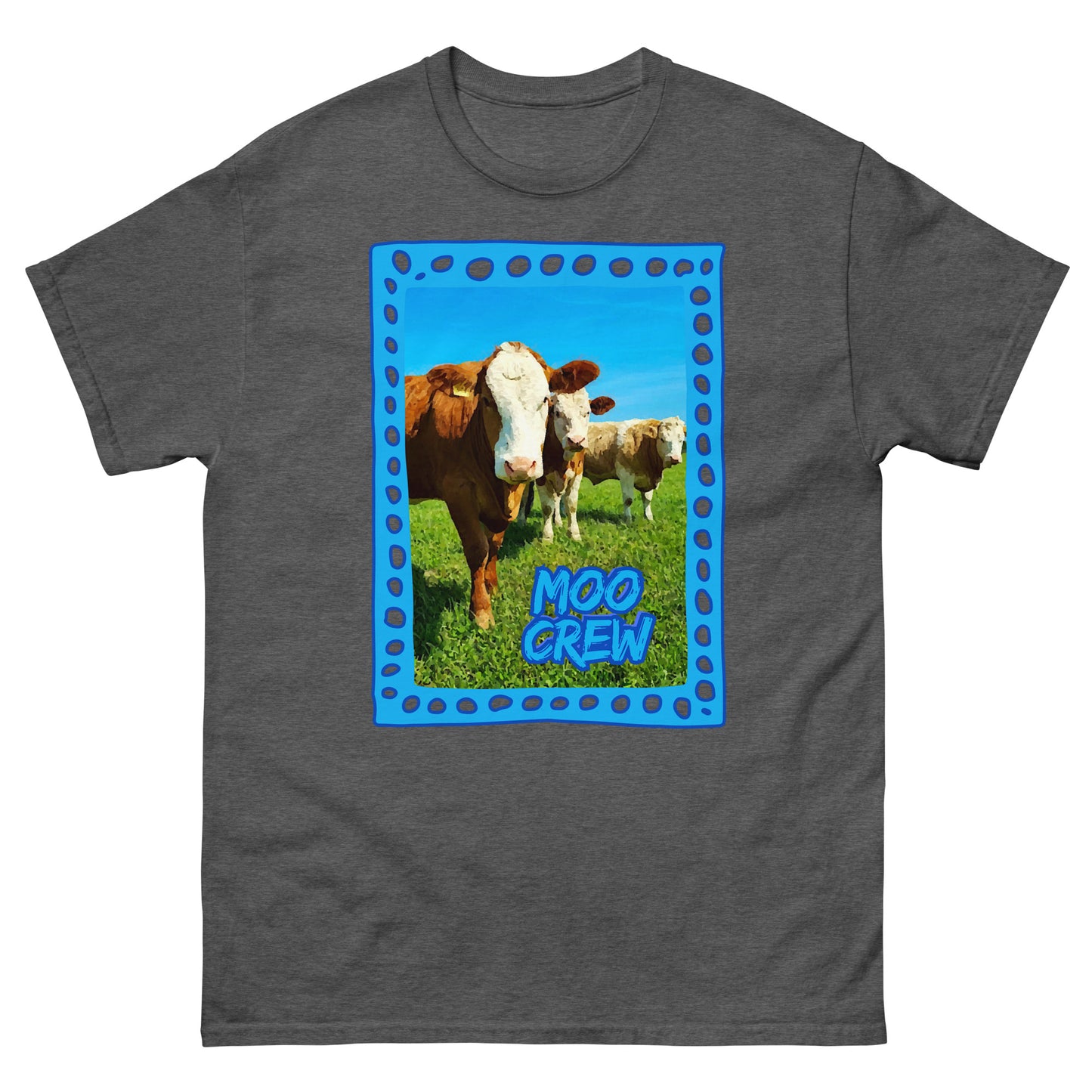 MOO CREW Blau || Klassisches Unisex-T-Shirt