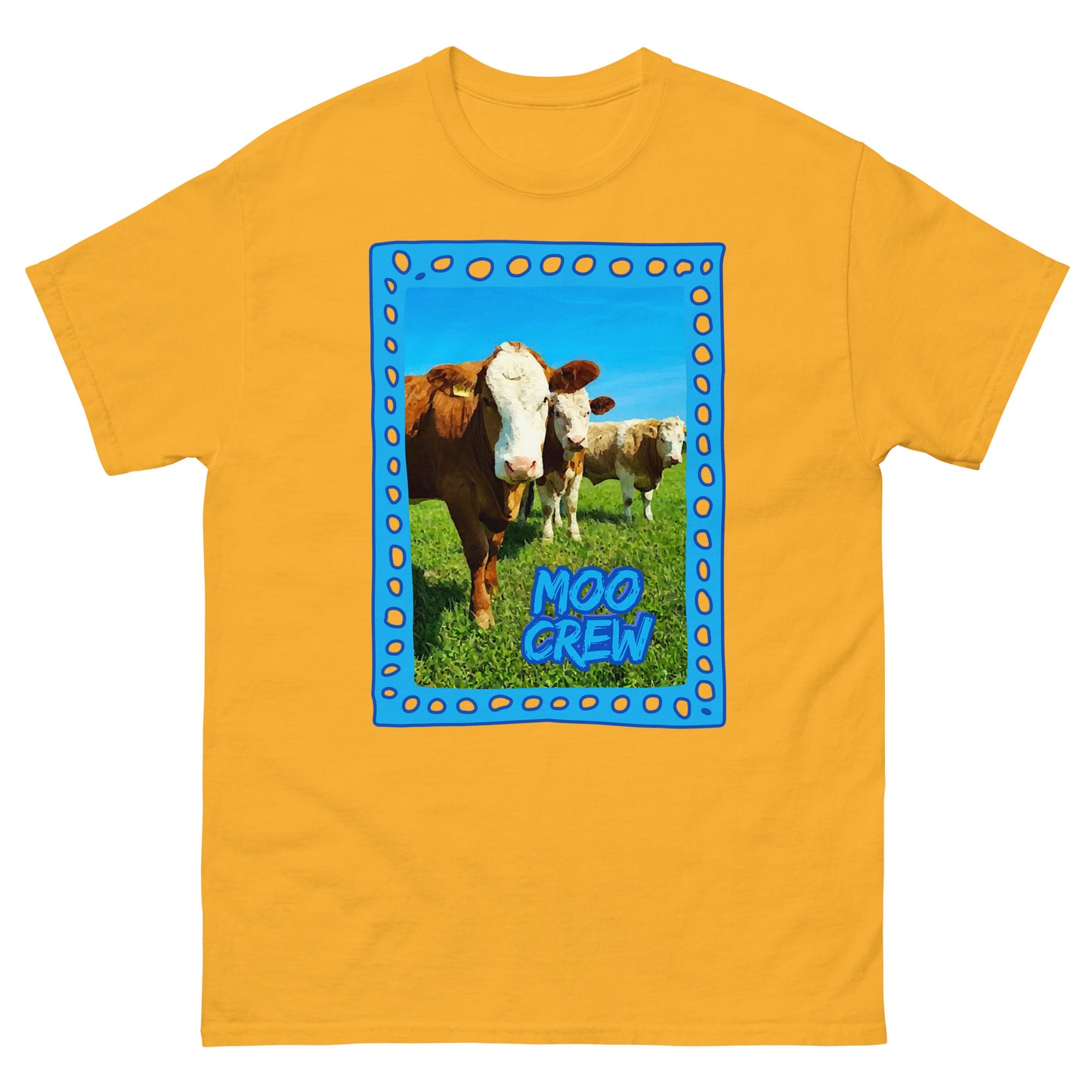 MOO CREW Blau || Klassisches Unisex-T-Shirt