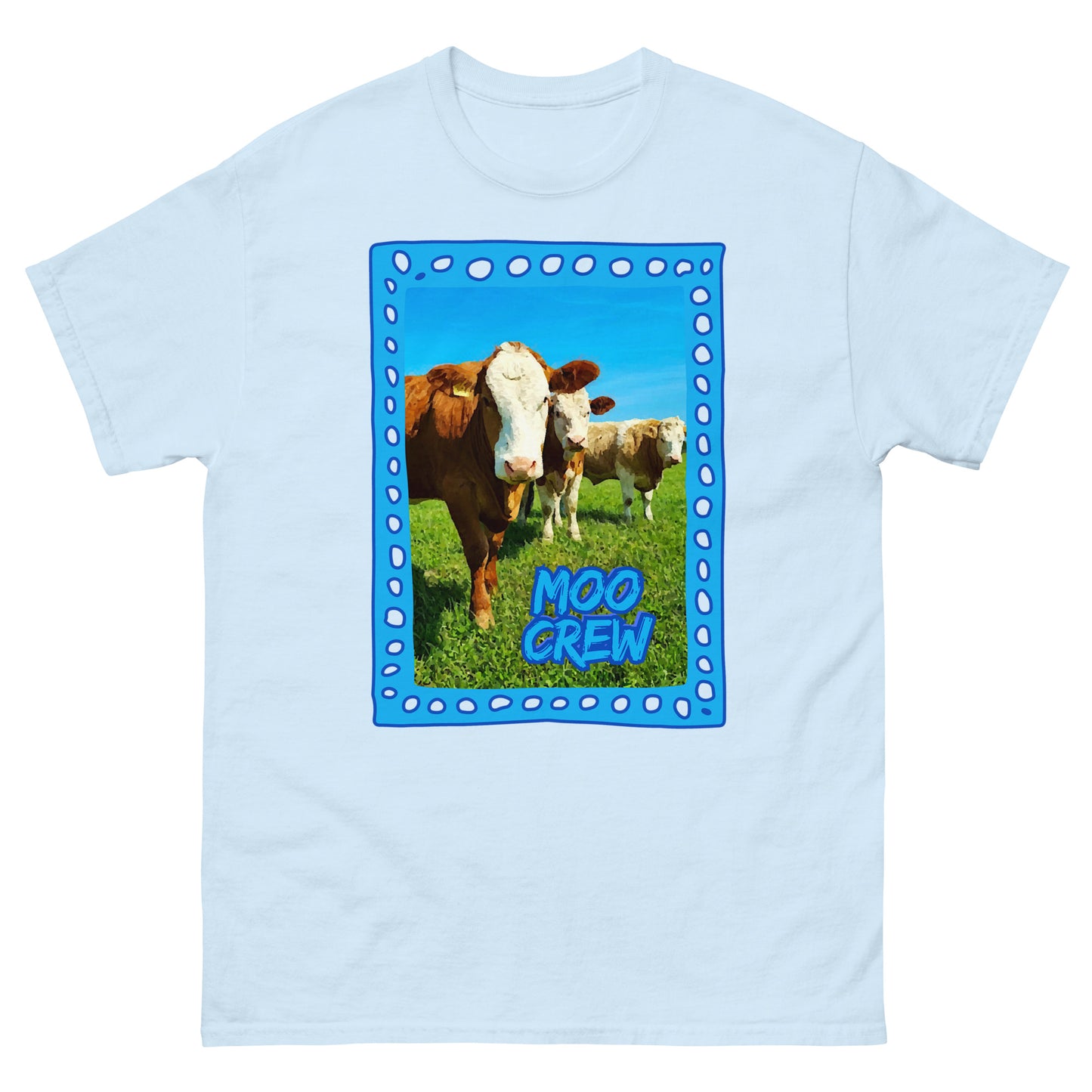 MOO CREW Blau || Klassisches Unisex-T-Shirt