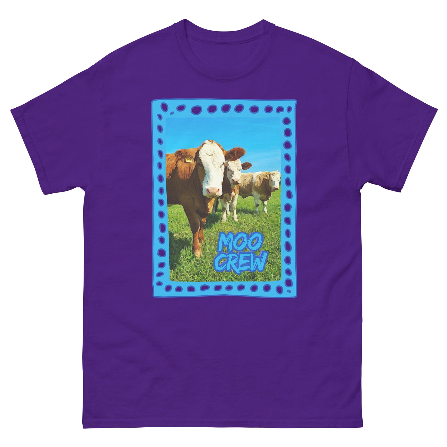 MOO CREW Blau || Klassisches Unisex-T-Shirt