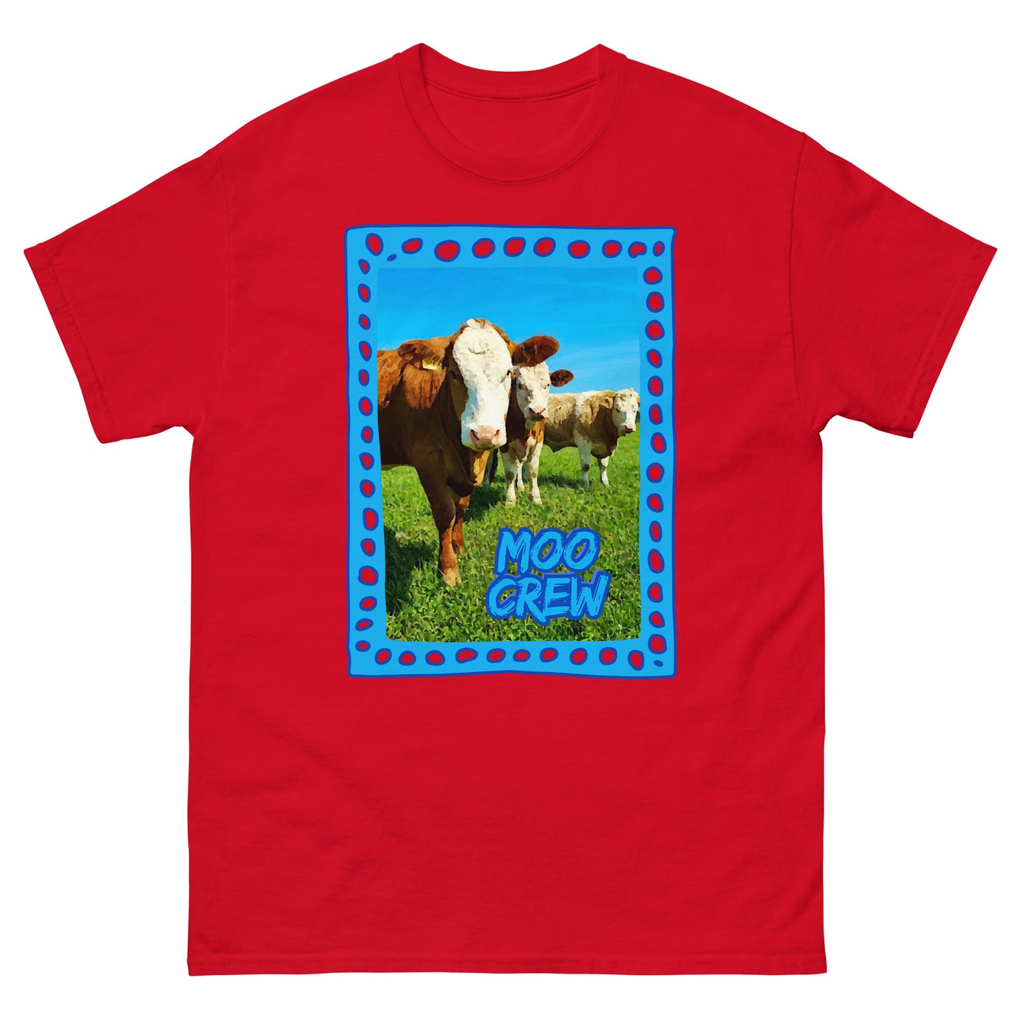 MOO CREW Blau || Klassisches Unisex-T-Shirt