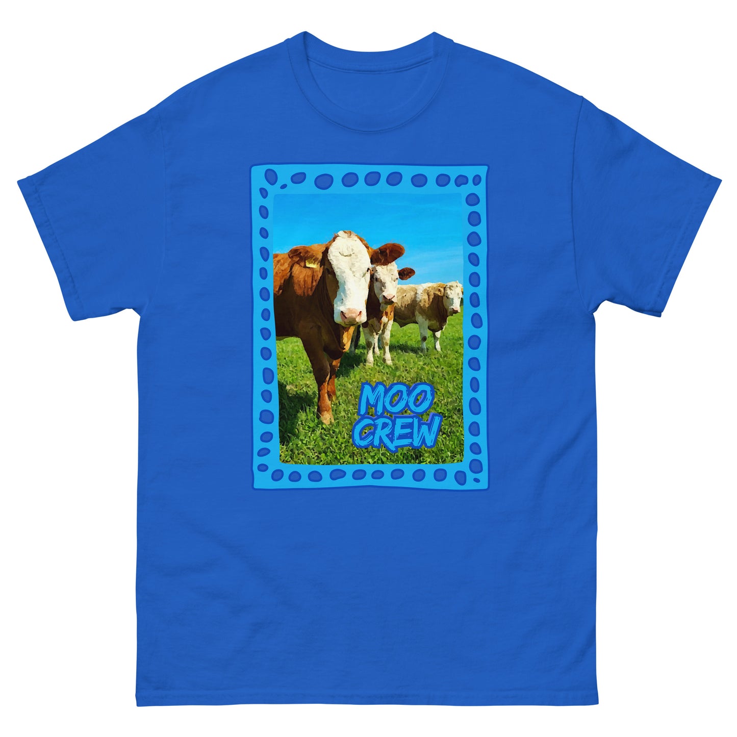 MOO CREW Blau || Klassisches Unisex-T-Shirt
