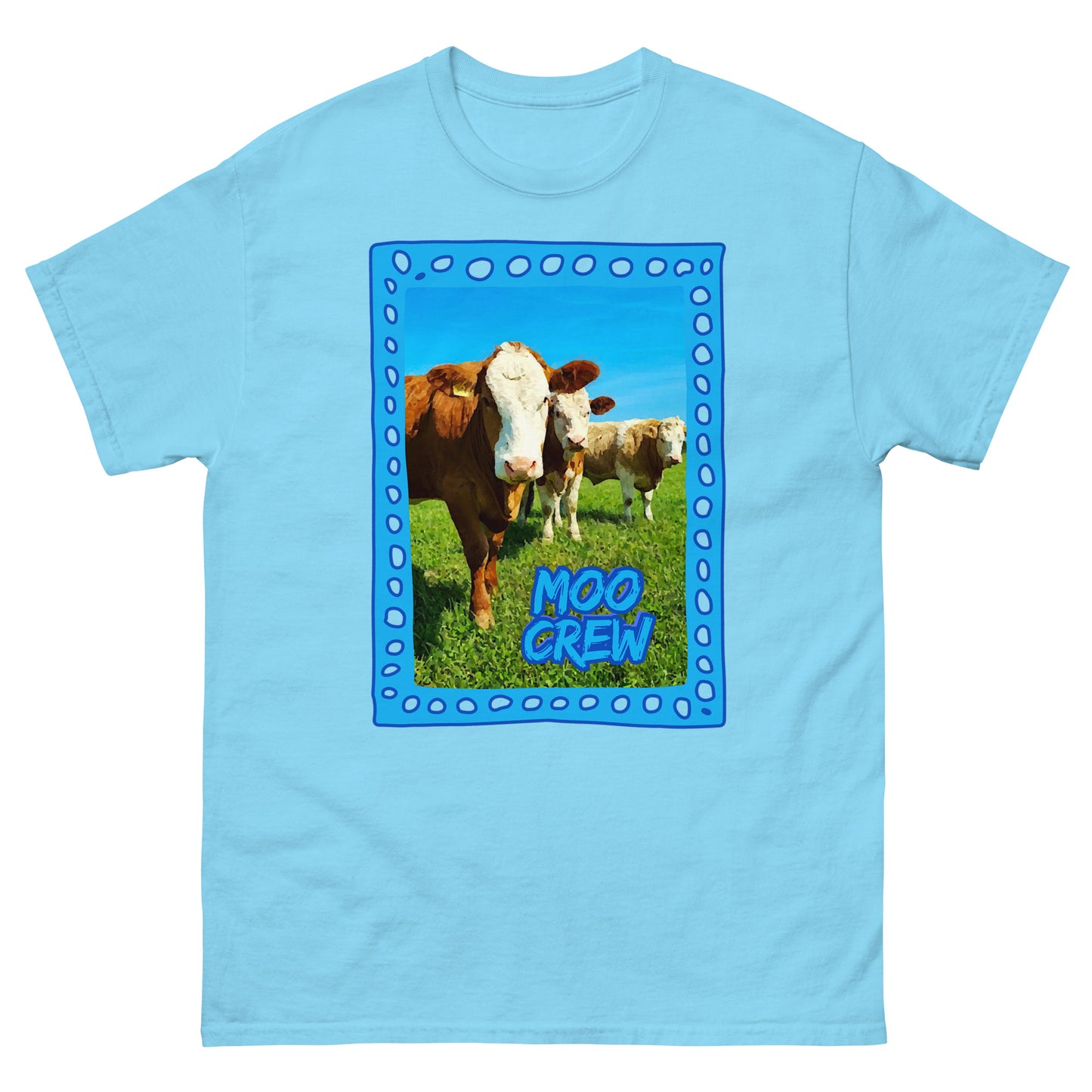 MOO CREW Blau || Klassisches Unisex-T-Shirt