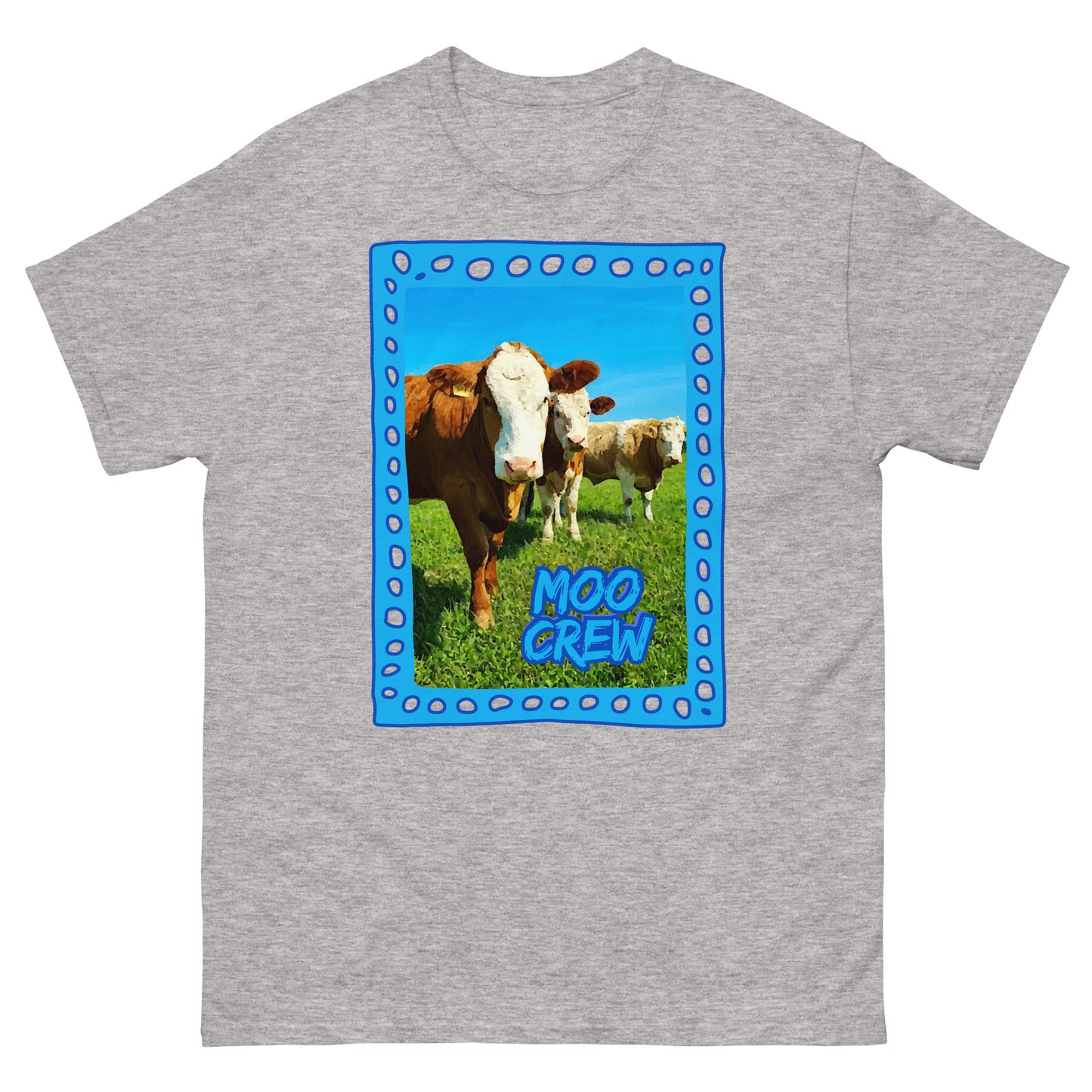 MOO CREW Blau || Klassisches Unisex-T-Shirt
