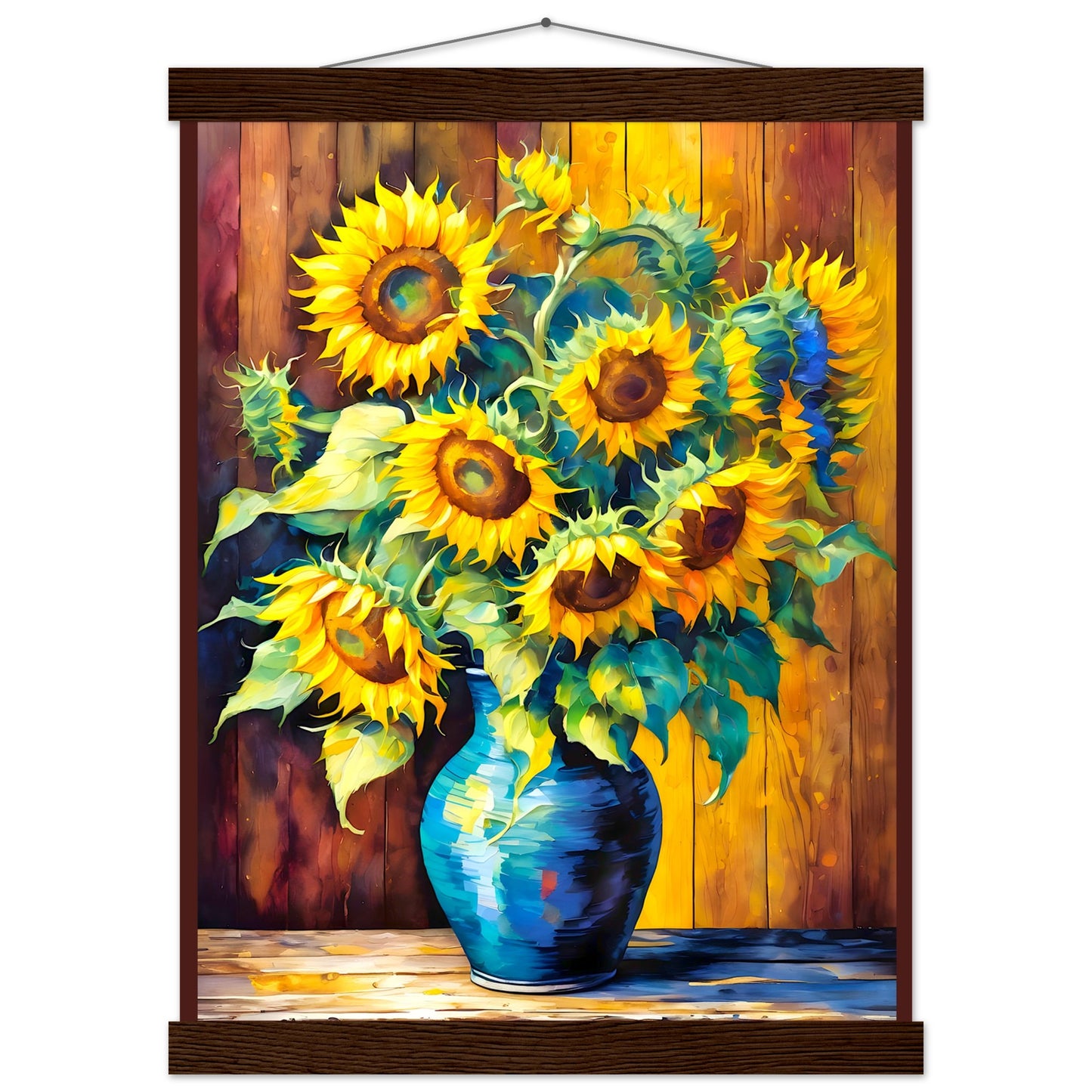 Jarrón de girasol || Póster de papel mate premium con colgador