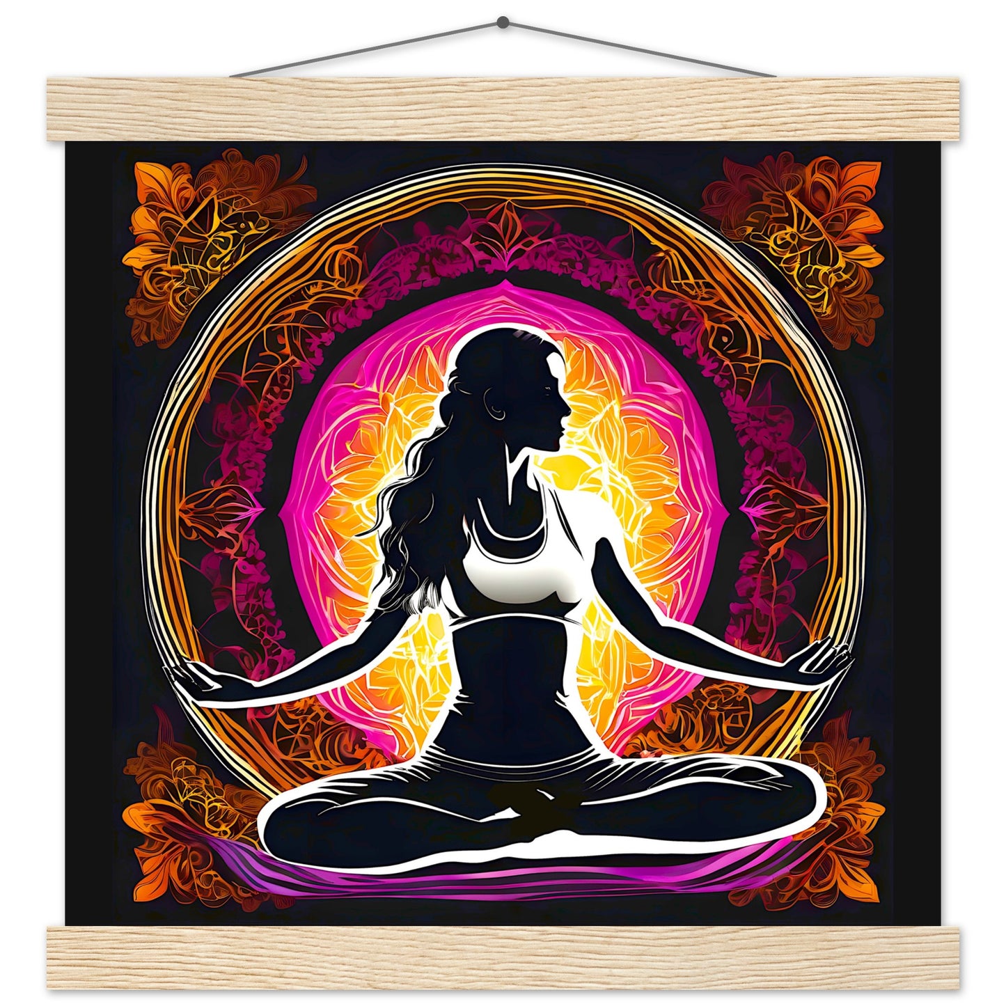 Meditation || Premium Matte Paper Poster with Wood Hanger