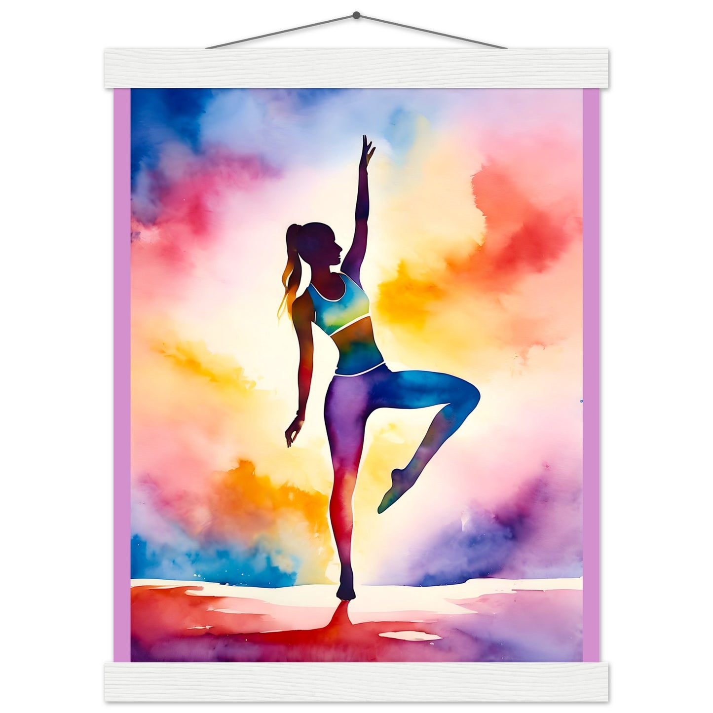 Bailarina colorida || Póster de papel mate premium con colgador