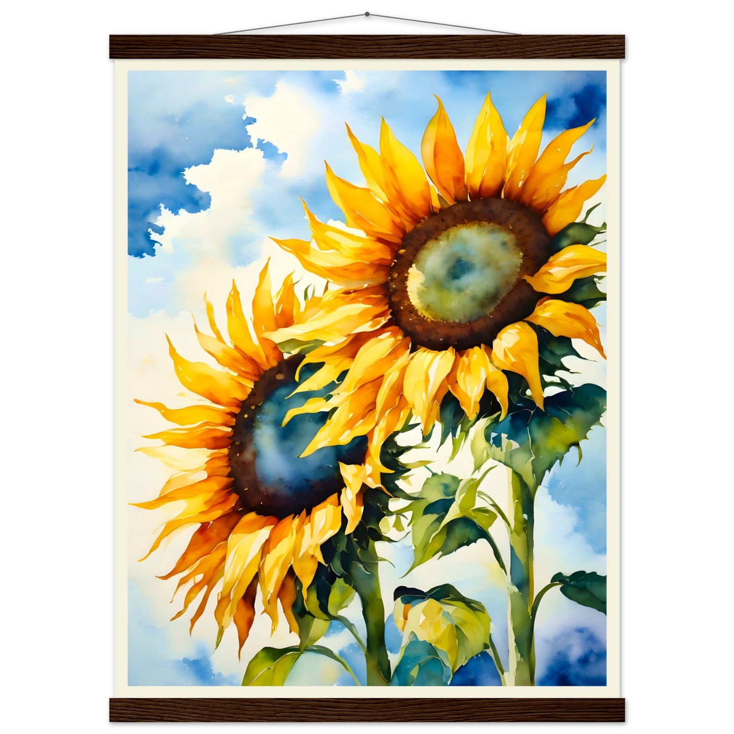 Girasoles de verano || Póster de papel mate premium con colgador