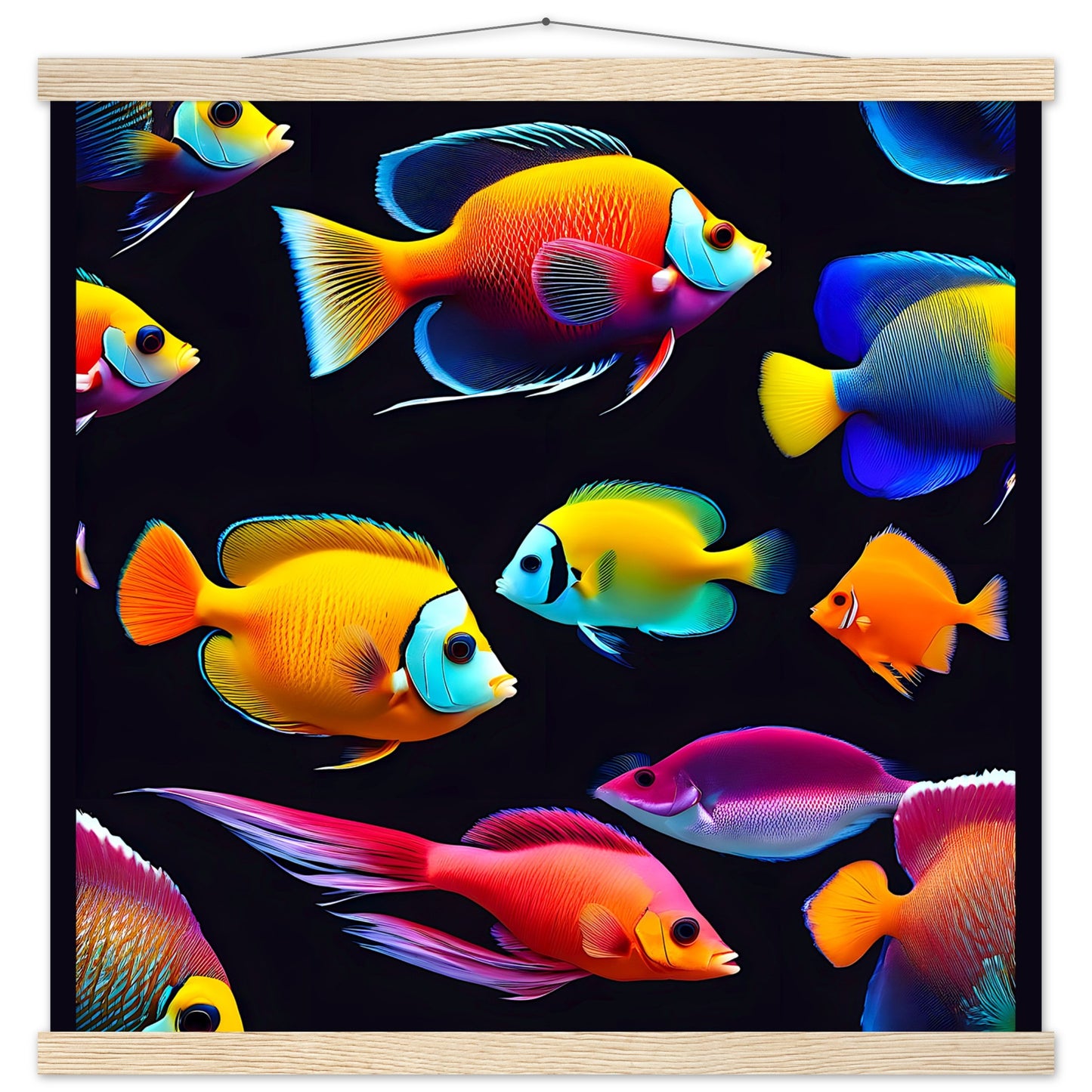 Peces tropicales || Póster de papel semibrillante premium con colgador