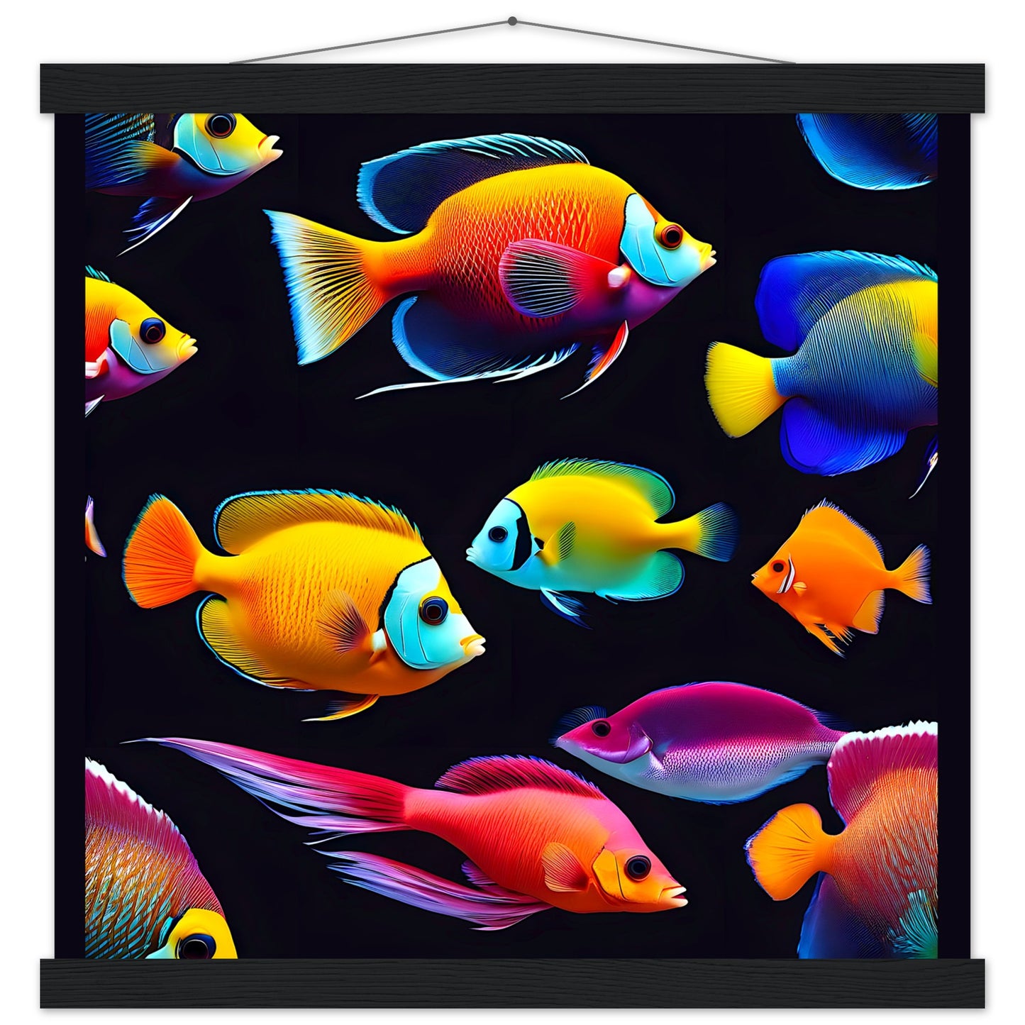 Peces tropicales || Póster de papel semibrillante premium con colgador