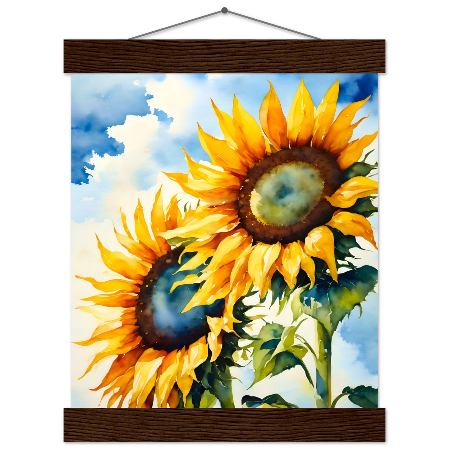 Girasoles de verano || Póster de papel mate premium con colgador