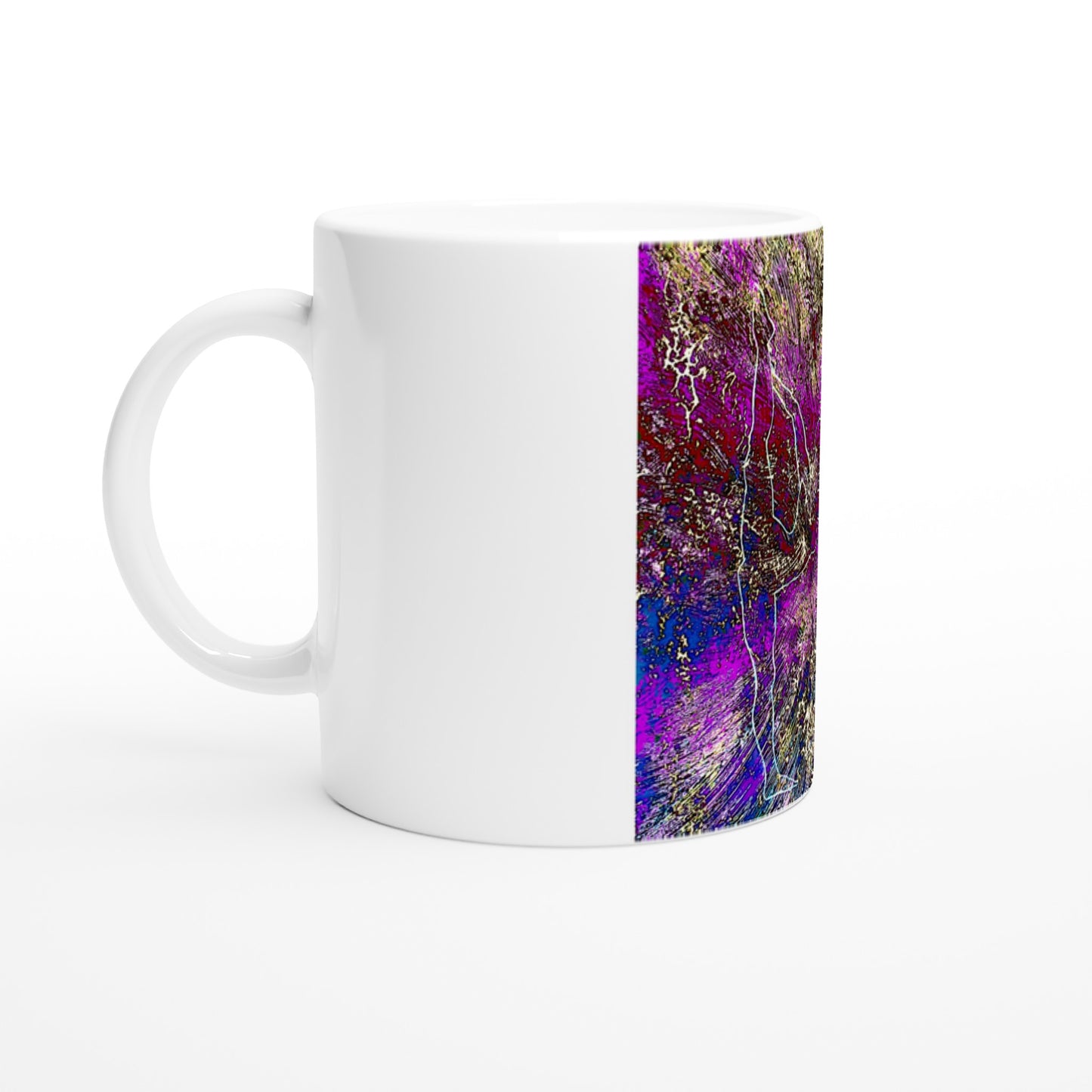 Energía del Yoga #1 || Taza de cerámica blanca de 11 oz