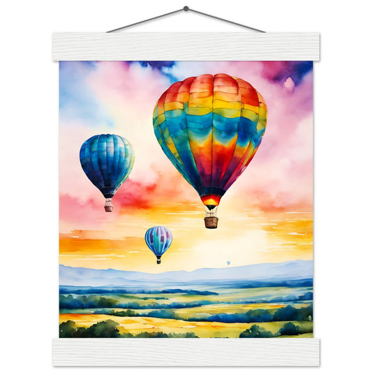 Bunte Luftballons || Premium-Poster aus mattem Papier mit Aufhänger