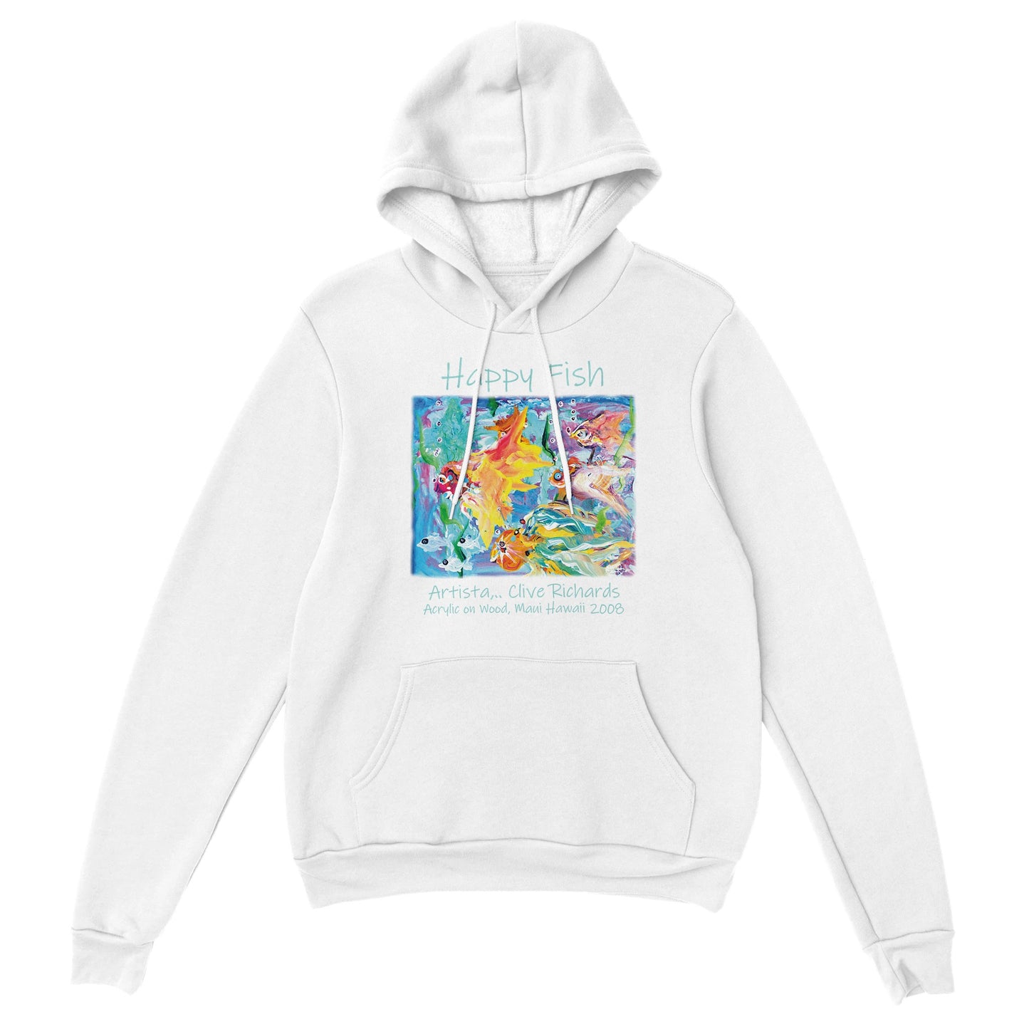 Pez feliz Artista Clive || Sudadera con capucha unisex clásica