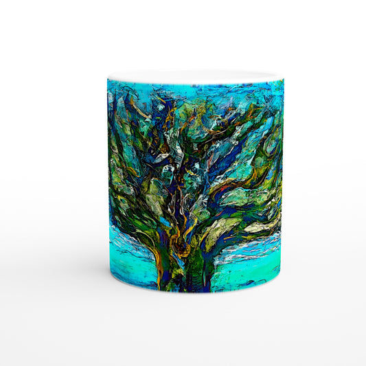 Árbol viejo de Maui || Taza de cerámica blanca de 11 oz