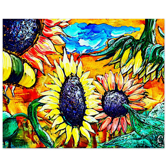 Abeja Girasol || Póster de papel mate con calidad de museo