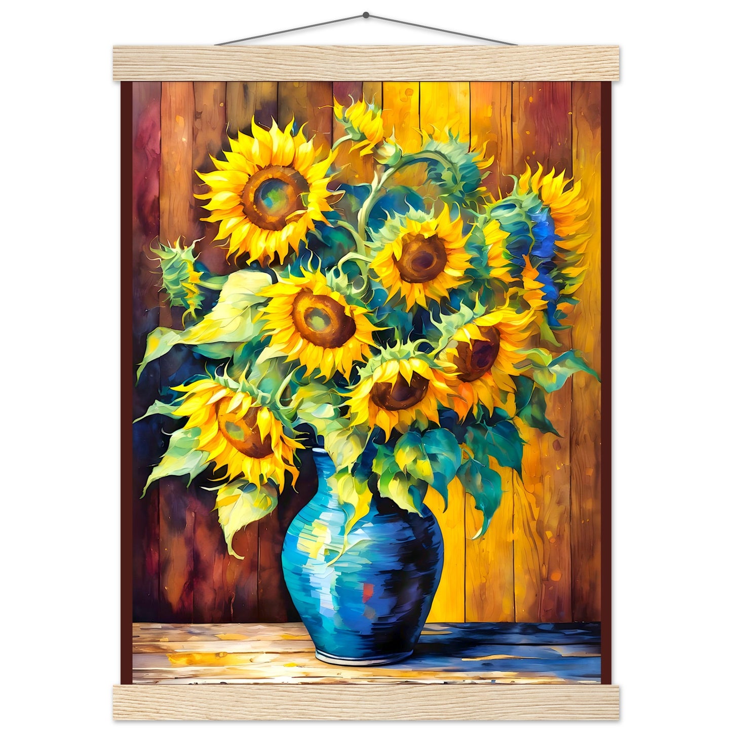 Jarrón de girasol || Póster de papel mate premium con colgador