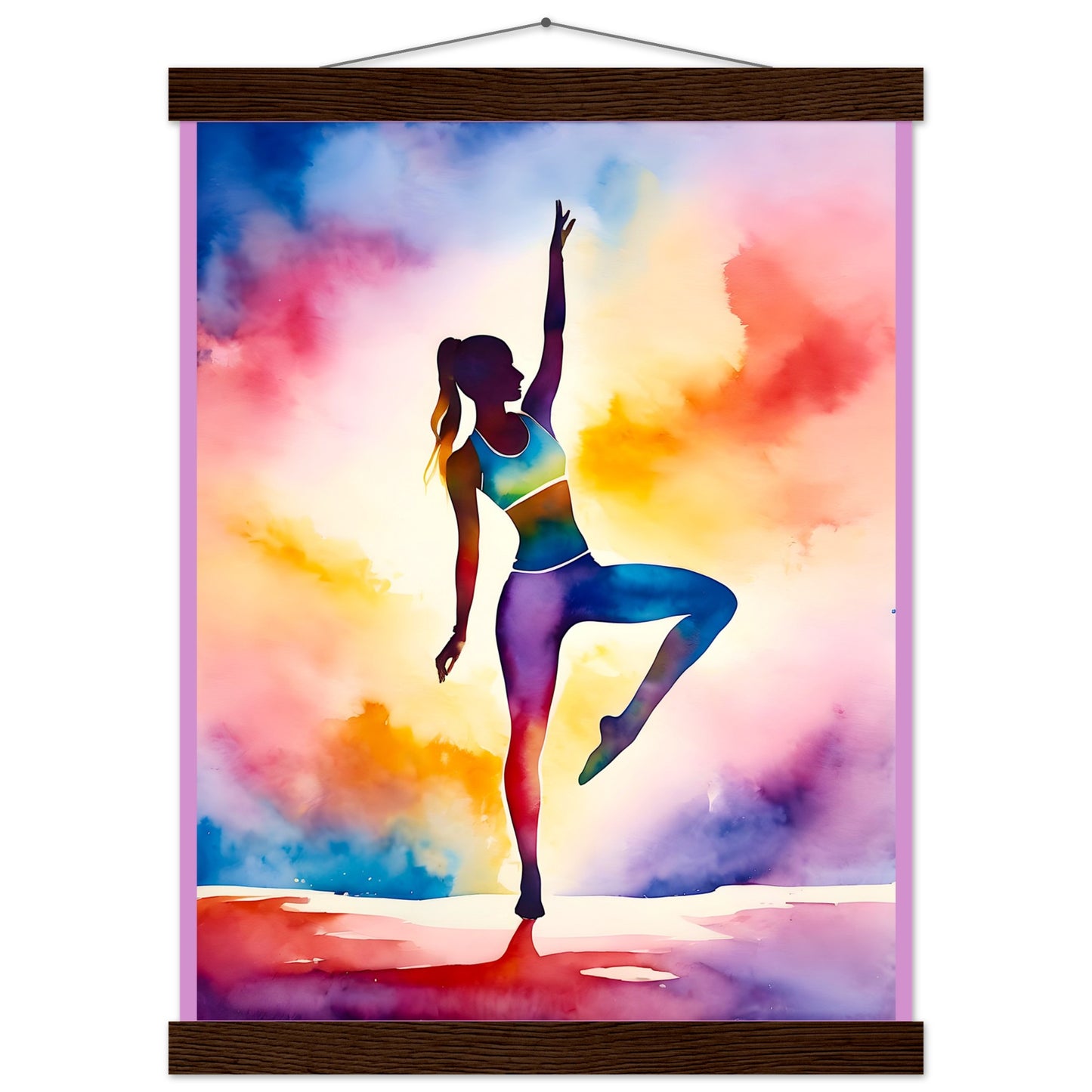 Bailarina colorida || Póster de papel mate premium con colgador