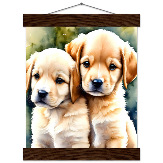 Happy Puppy's || Premium Matte Paper Poster with Hanger