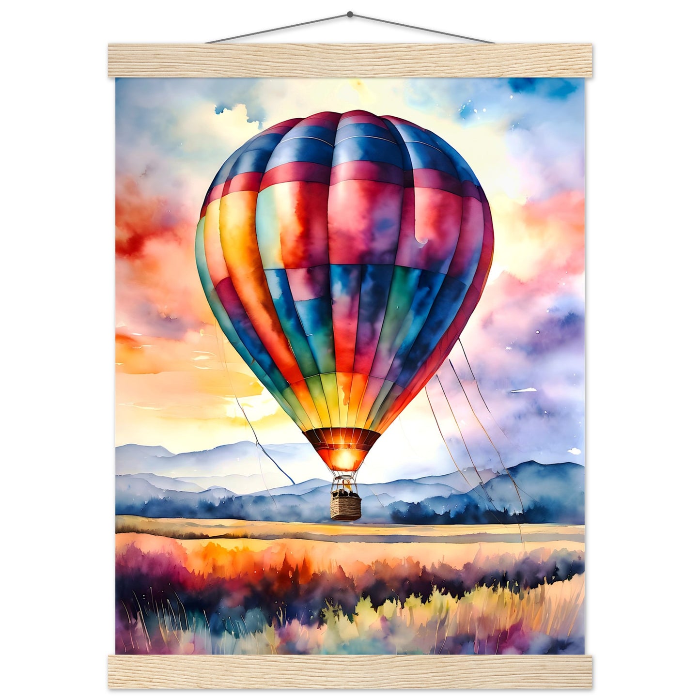 Watercolor Balloon || Premium Matte Paper Poster with Hanger