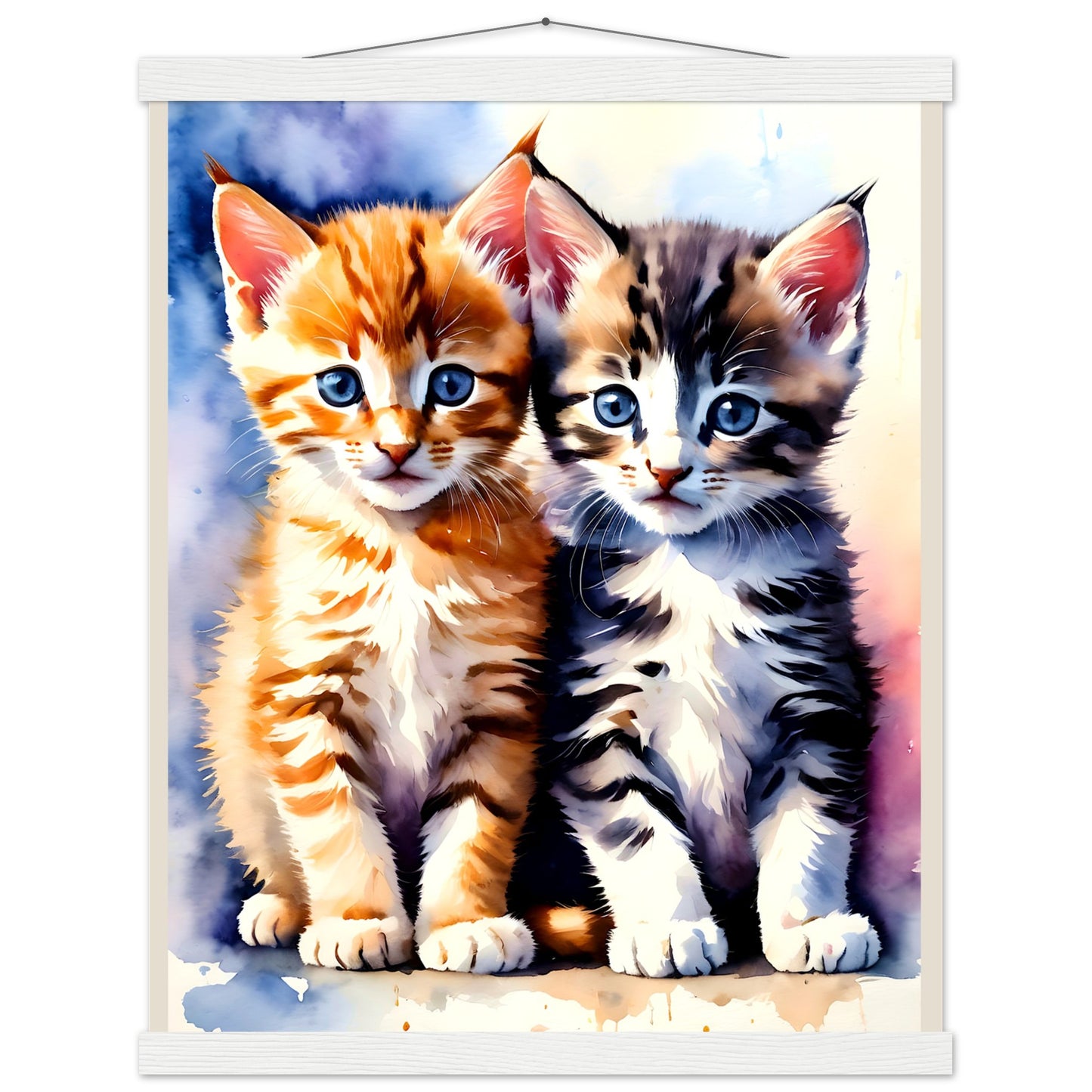 Gatitos cariñosos || Póster de papel mate premium con colgador