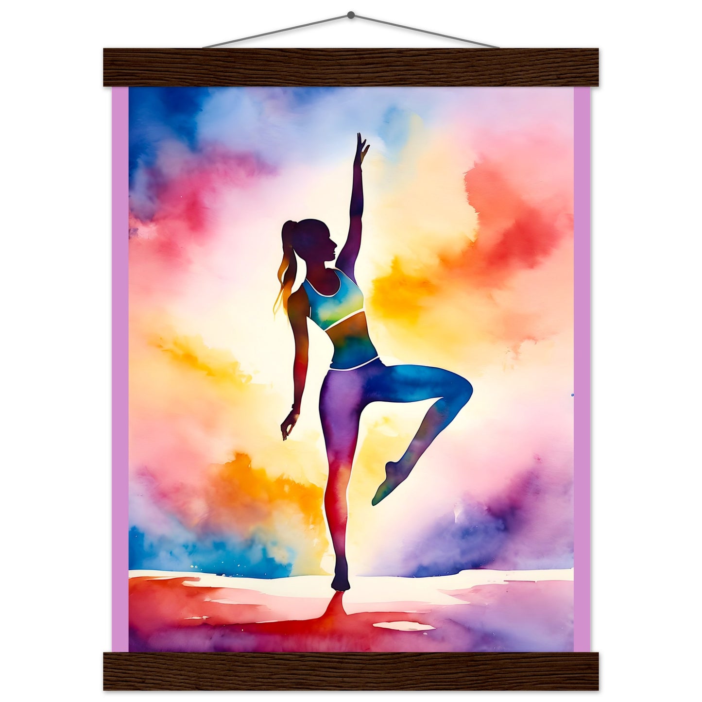 Bailarina colorida || Póster de papel mate premium con colgador