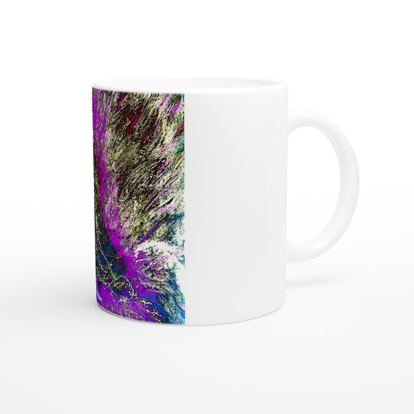 Energía del Yoga #2 || Taza de cerámica blanca de 11 oz