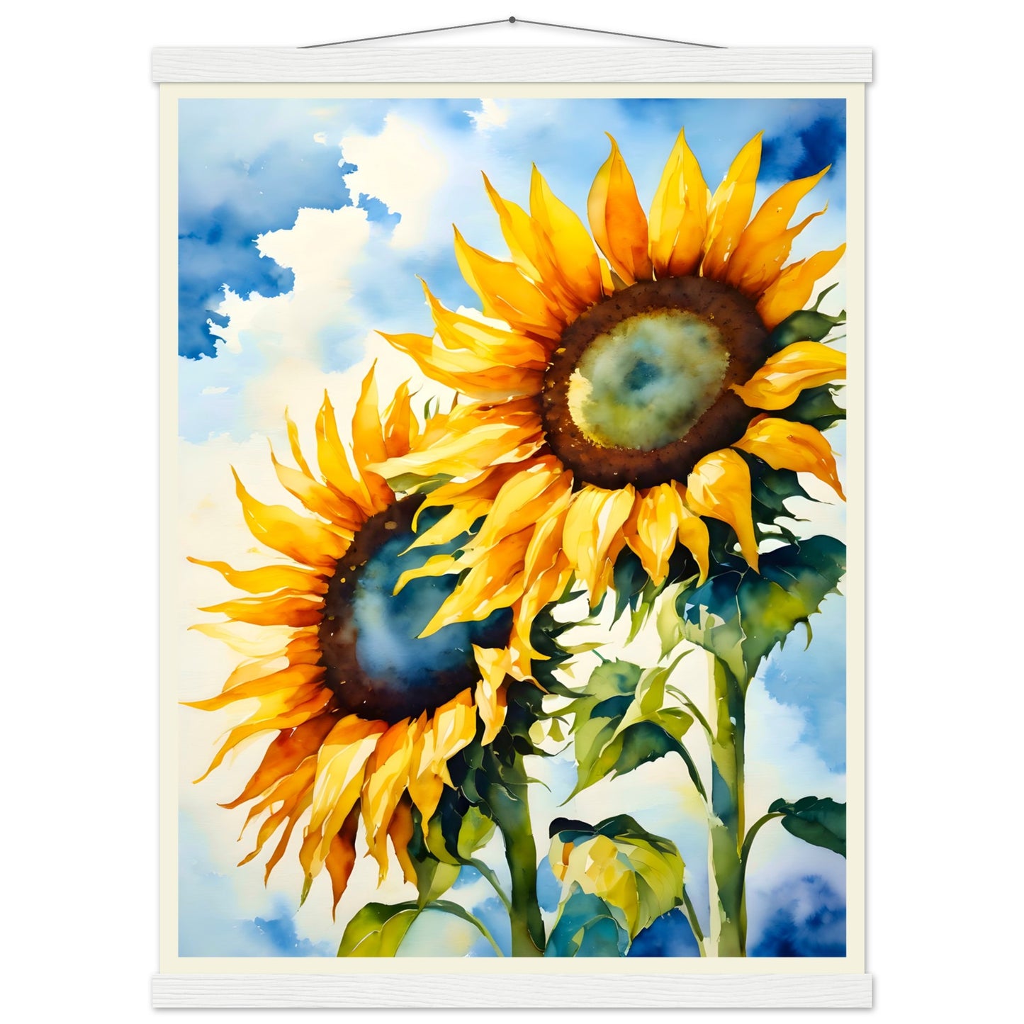 Girasoles de verano || Póster de papel mate premium con colgador