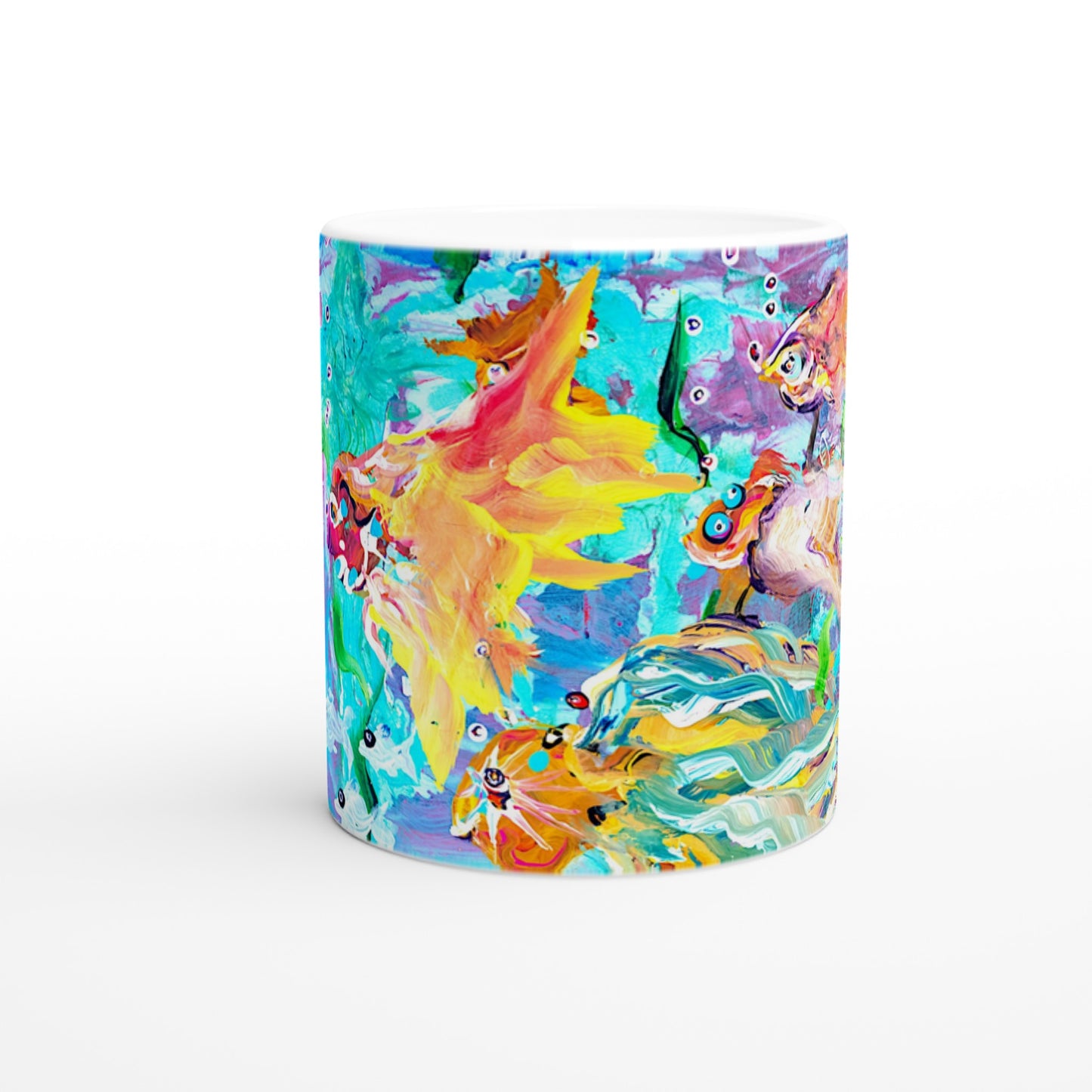 Happy Fish || White 11oz Ceramic Mug