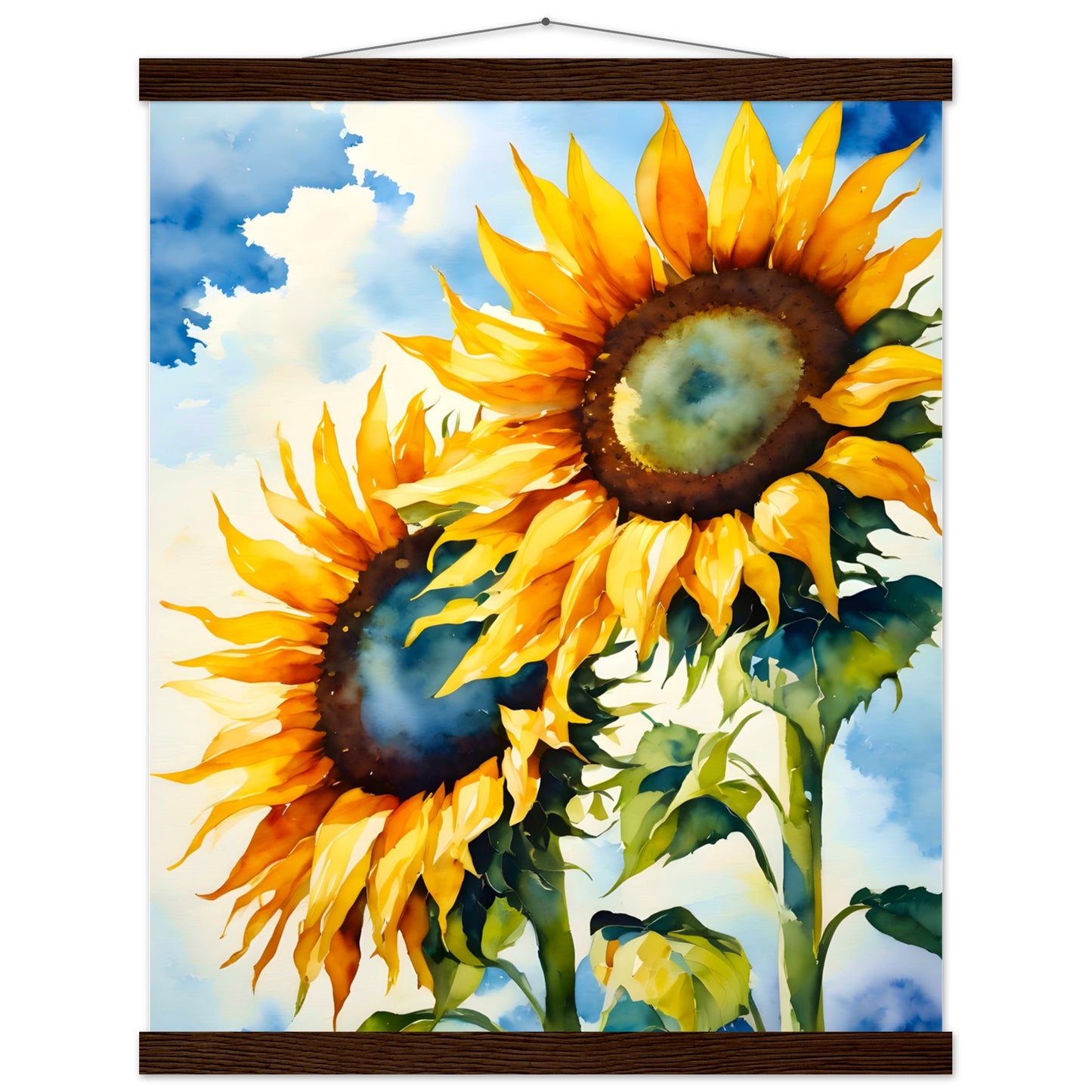 Girasoles de verano || Póster de papel mate premium con colgador