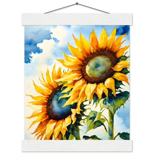 Girasoles de verano || Póster de papel mate premium con colgador