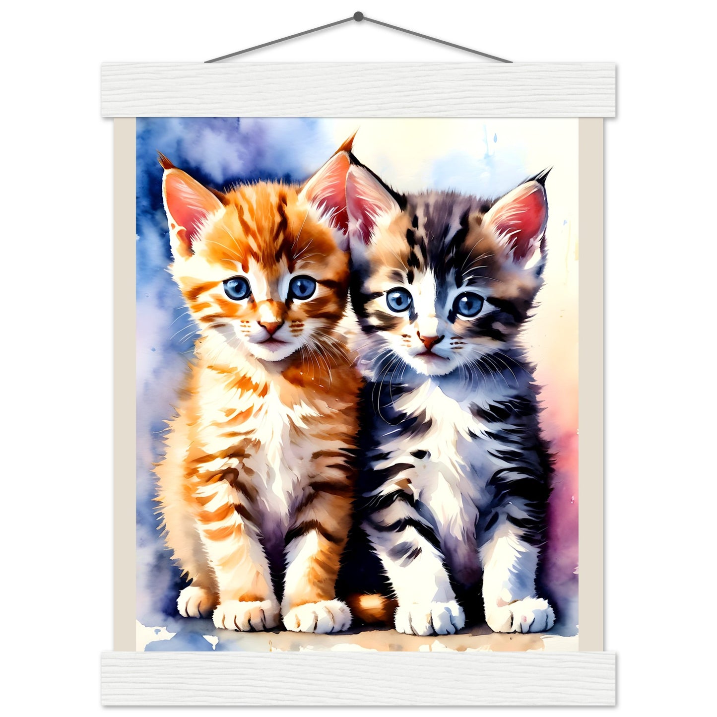 Gatitos cariñosos || Póster de papel mate premium con colgador