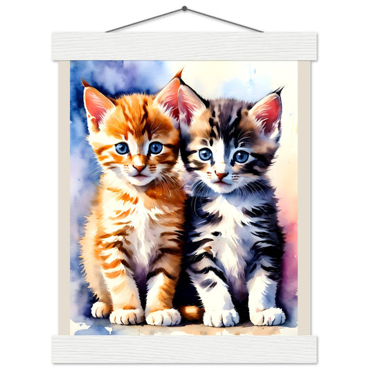 Loving Kittens || Premium Matte Paper Poster with Hanger